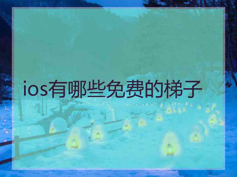 ios有哪些免费的梯子
