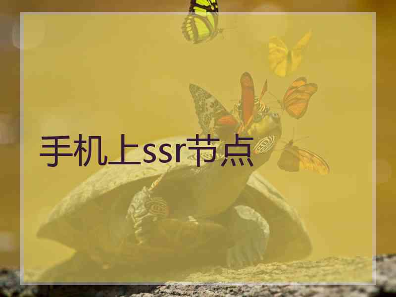 手机上ssr节点